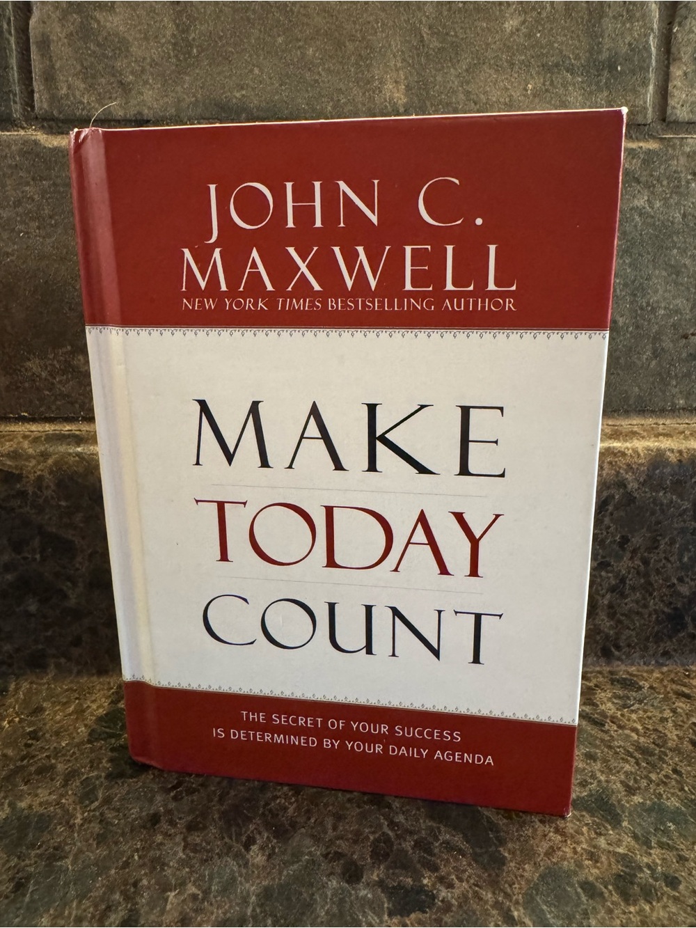 John C. Maxwell "Make Today Count" Hardcover Book - Red & White